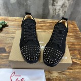 Christian Louboutin luxury brand stud casual sneakers for men and women with original box