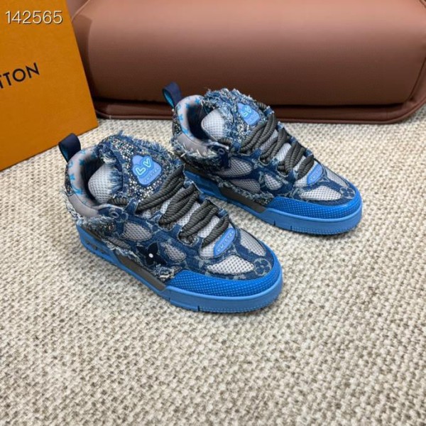 Louis Vuitton Men's Luxury Brand Print Padded Foot Casual Sneakers with Original Box