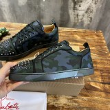 Christian Louboutin luxury brand stud casual sneakers for men and women with original box