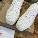 Christian Louboutin luxury brand stud casual sneakers for men and women with original box