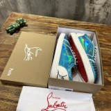 Christian Louboutin luxury brand stud casual sneakers for men and women with original box