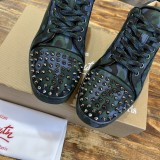 Christian Louboutin luxury brand stud casual sneakers for men and women with original box