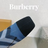 Burberry 2023 latest luxury brand round toe stiletto grid stretch knit socks boots with original original box