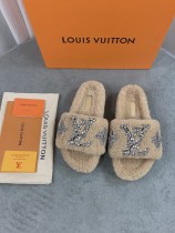 Louis Vuitton 2023 new wool soft pure fur slippers with original original box