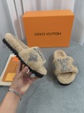 Louis Vuitton 2023 new wool soft pure fur slippers with original original box