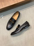 Gucci latest men's lazy leather outsole leather shoes with original original box