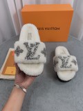 Louis Vuitton 2023 new wool soft pure fur slippers with original original box