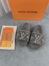 Louis Vuitton 2023 new wool soft pure fur slippers with original original box