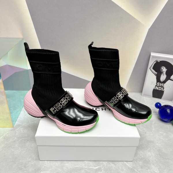 Givenchy women's luxury brand 2023 autumn latest flying knitted thick bottom socks boots sports and leisure shoes with original original box