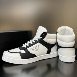 Prada new men's luxury brand high-top imported calfskin sneakers with original box