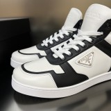 Prada new men's luxury brand high-top imported calfskin sneakers with original box