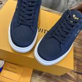 Louis Vuitton men's luxury brand high-end new embossed sneakers with original box