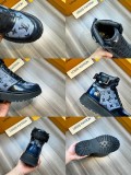 Louis Vuitton men's luxury brand high-top casual sneakers with original box