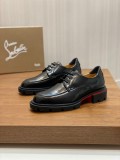 Christian Louboutin men's luxury brand derby shoes, leather shoes, loafers with original box