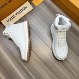 Louis Vuitton men's luxury brand high-top casual sneakers with original box