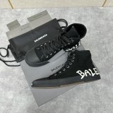 Balenciaga men's luxury brand graffiti printed canvas shoes with original box