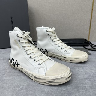 Balenciaga men's luxury brand graffiti printed canvas shoes with original box