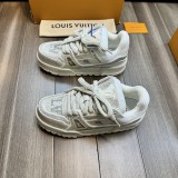 Louis Vuitton men's luxury high-end brand finished diamond thick-soled sneakers with original box