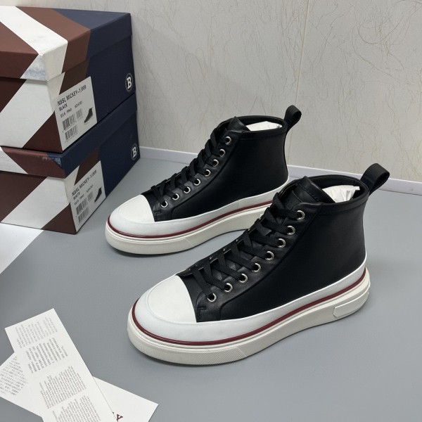 Bally men's luxury brand casual high-top sneakers with original box