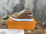 Hermes men's and women's luxury brand autumn and winter new classic casual sports shoes with original box