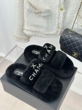 Chanel women's luxury brand classic letter slippers with original box