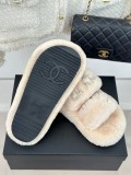 Chanel women's luxury brand classic letter slippers with original box