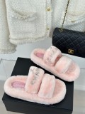 Chanel women's luxury brand classic letter slippers with original box