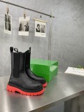 Bottega Veneta men's and women's luxury brand new wave series colorful sole thick-soled boots new Chelsea elastic boots with original box