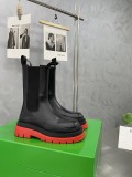 Bottega Veneta men's and women's luxury brand new wave series colorful sole thick-soled boots new Chelsea elastic boots with original box