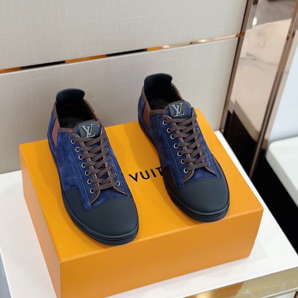 Louis Vuitton men's luxury brand classic presbyopia casual sneakers with original box