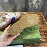 Gucci men's and women's luxury brand striped web casual sneakers with original box