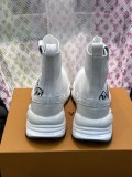 Louis Vuitton men's luxury brand high-top autumn and winter knitted sock boots with original box