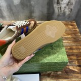 Gucci men's and women's luxury brand striped web casual sneakers with original box