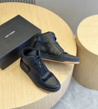 Saint Laurent men's luxury brand high-top lace-up casual sneakers with original box