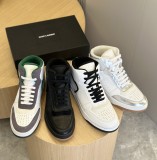 Saint Laurent men's luxury brand high-top lace-up casual sneakers with original box