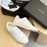 Saint Laurent men's luxury brand low-top lace-up casual sneakers with original box