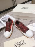 Alexander McQueen men's and women's luxury brand round toe retro thick-soled casual sneakers with original box