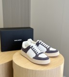 Saint Laurent men's luxury brand low-top lace-up casual sneakers with original box