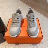 Hermes men's and women's luxury brand autumn and winter new casual sports shoes with original box