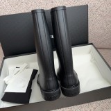 Chanel women's luxury brand extremely versatile fashionable rain boots with original box