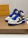 Louis Vuitton men's luxury brand high-end high-top casual sneakers with original box