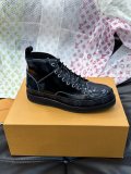 Louis Vuitton men's luxury brand autumn and winter high boots with original box