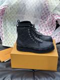 Louis Vuitton men's luxury brand autumn and winter high boots with original box