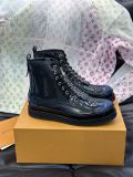 Louis Vuitton men's luxury brand autumn and winter high boots with original box