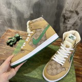 Gucci & aj1 joint latest version of luxury brand casual sneakers with original box