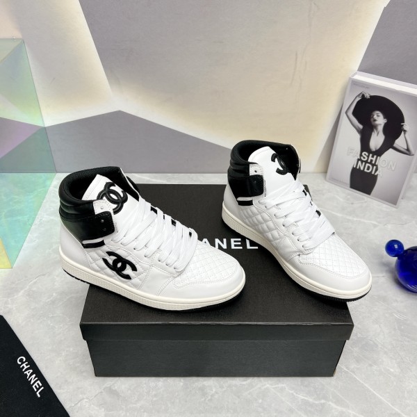 Chanel AJ co-branded luxury brand high-top casual sneakers with original box