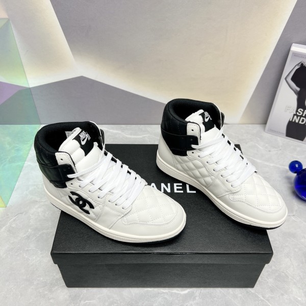 Chanel AJ co-branded luxury brand high-top casual sneakers with original box