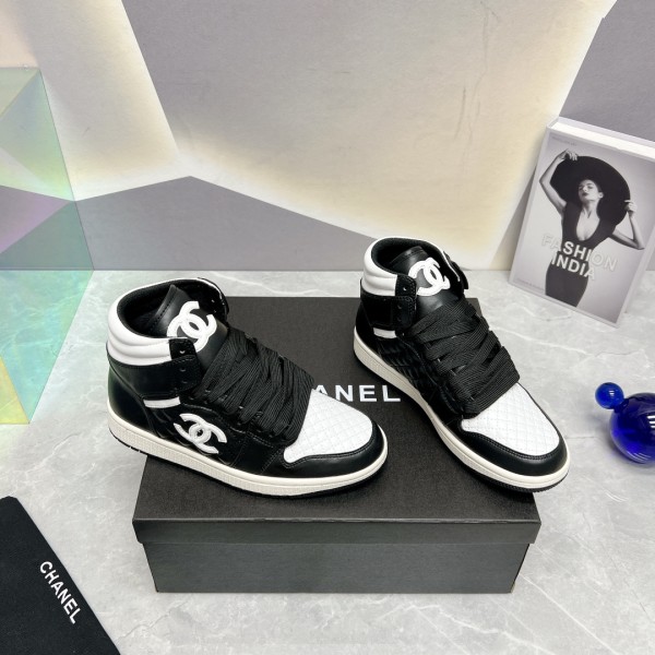 Chanel AJ co-branded luxury brand high-top casual sneakers with original box