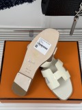 Hermes women's luxury brand classic H flat slippers with original box