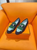 Hermes women's luxury brand casual sports leather tassel loafers with original box